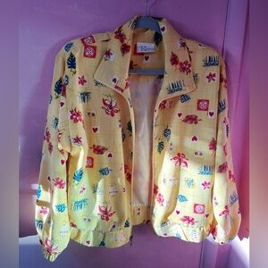 MARCIA | 80s Vintage Pastel Windbreaker \ Full Zip Granny Windbreaker